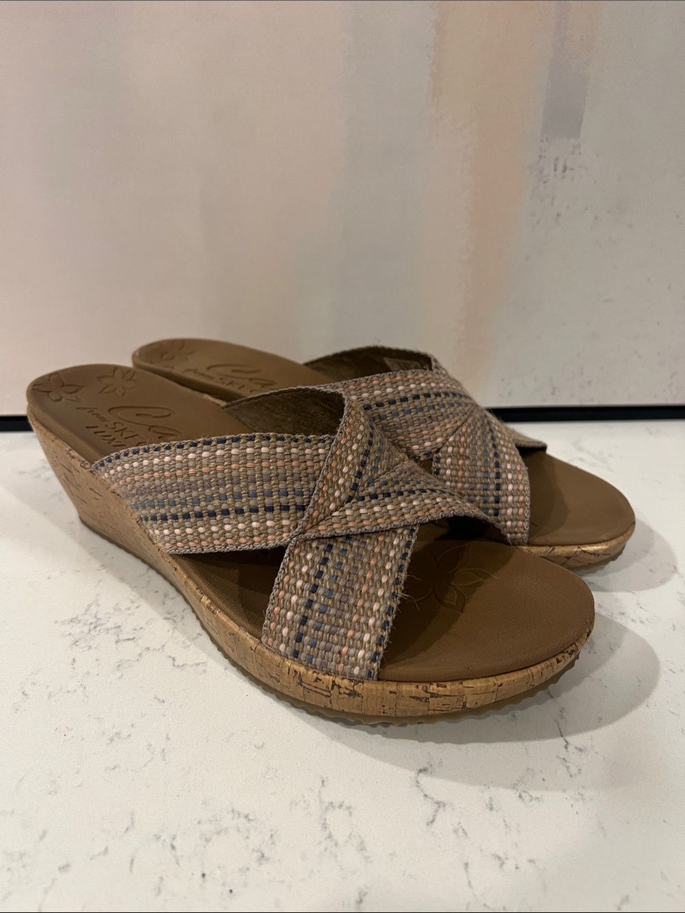 Skechers Women's Beverlee-Delighted Slip On Wedge Sandal Size 10